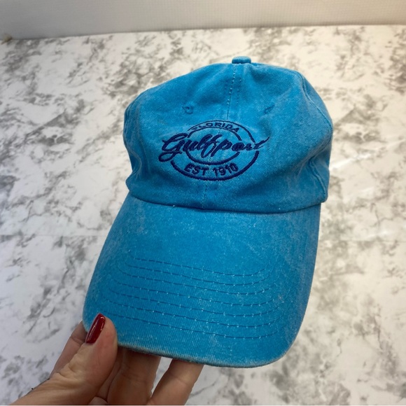 Florida Gulf Coast Beach Vacation Hat Two tone Blue Lightweight one Size - Picture 6 of 12